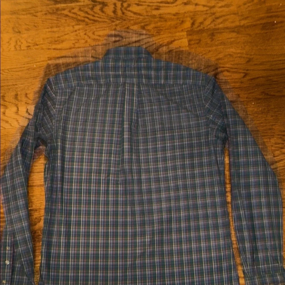 Polo Ralph Lauren Navy and Green Plaid Shirt